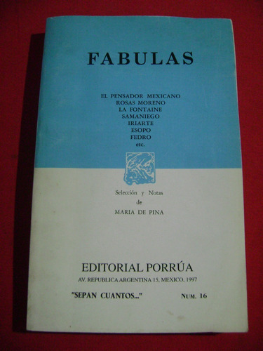 Fábulas, Selección De María De Pina Porrúa