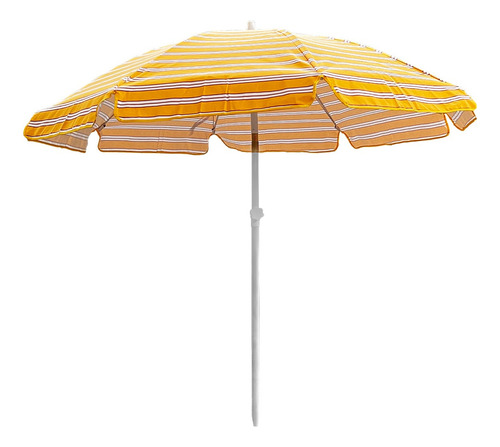 Sombrilla Parasol Playa 1,80 Inclinable Tela Loneta Algodón Color Amarillo