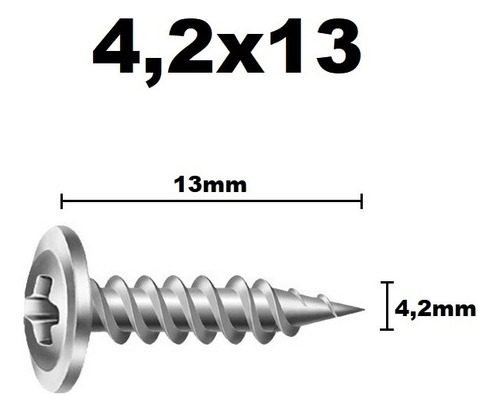 Parafuso Idealfix Autoperfurante Flangeado 4,2x13 4000 Unid