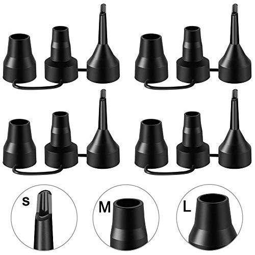 4 Pack Replacement Nozzle 3 Size Plastic Head Air Pump For