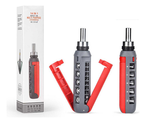 14-in-1 Multi-function Multi-angle Ratchet Screwdriver Set