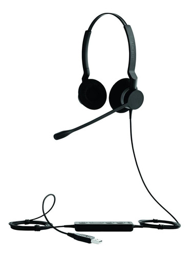 Audífonos Jabra Biz 2300 Microsoft Lync Duo Usb Negro