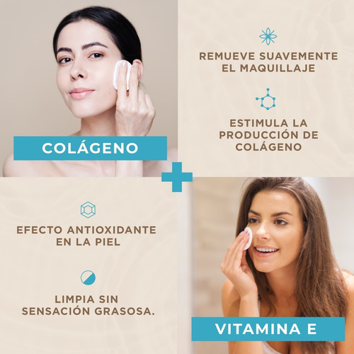 Imagen 4 de 7 de Desmaquillante Bifasico 150ml Vitamina E Colageno Skin Care