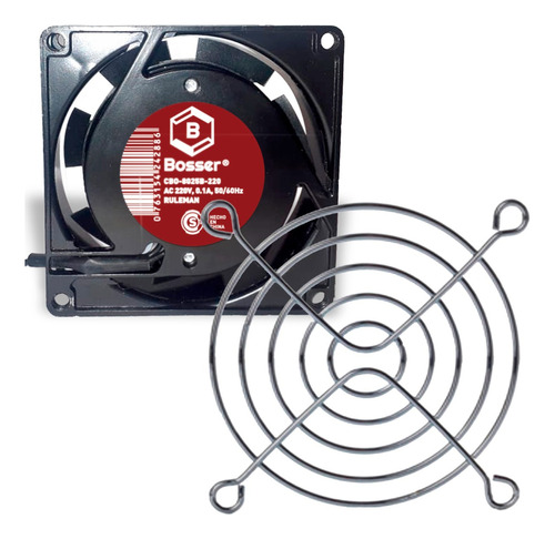 Turbina Cooler Fan Bosser 220v 80x25 Mm Ruleman + Reja Metal