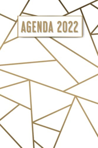 Agenda 2022: Agenda Semanal Mosaico Blanco De Un Año Enero 2