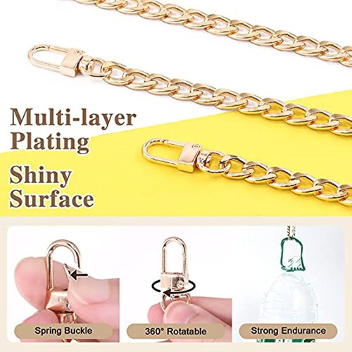 Cadena Dorada De 4 Piezas De 40 Cm Para Bolsos Fashion Chain
