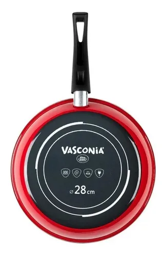 Sartén De 28cm Vasconia Viva Colors De Vitroacero Rojo