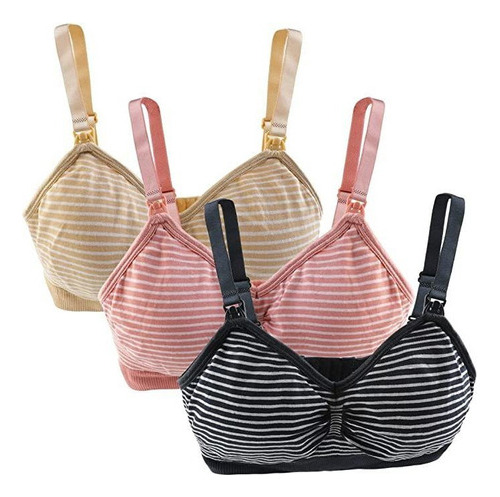 Brasier De Maternidad Sostén De Lactancia Amamantar 3pcs