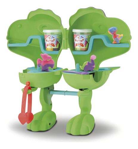 Dinossauro Diver Dinos Atividades Com Massinha 8232 Cor Verde