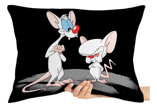 2 Capas Para Travesseiro Pink E O Cérebro Ratos Desenho