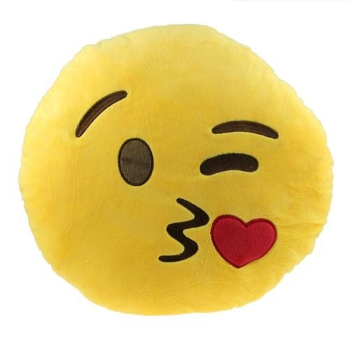 Beso Estilo 32cm Amarillo Emoji Smiley Emoticon Rellenos Fel