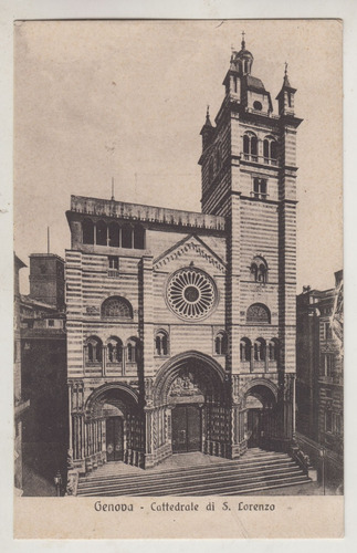 Italia Antigua Postal Catedral De San Lorenzo Genova Vintage