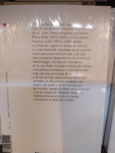 Cartas A Un Joven Poeta Rainer Maria Rilke Ed. Alianza Tradu