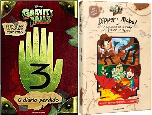 Kit 2 Livros Gravity Falls Diário Perdido + Maldição Tesouro