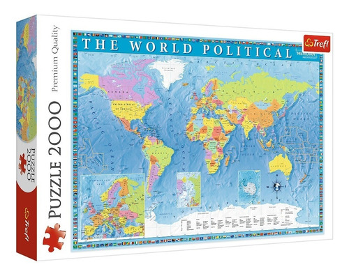 Rompecabezas Trefl Political Map of the World 27099 de 2000 piezas