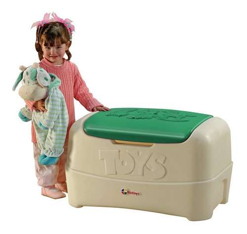 Imagen 1 de 6 de Baul Porta Juguetes Rotoys Con Tapa Plastico Irrompible Caja