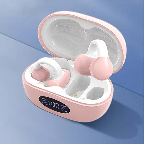 Clipe Sem Fio Nos Fones De Ouvido Fones De Ouvido Rosa Rosa