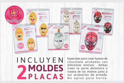 Imagen 4 de 6 de Set Moldes Placas Huemojis 10 Cm Parpen No.2