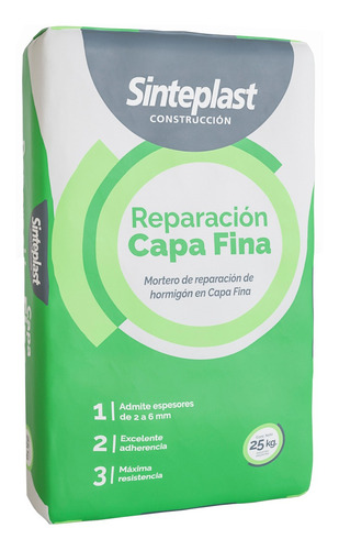 Mortero De Reparacion De Hormigon Capa Sinteplast 25kg Fina