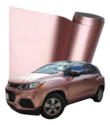 Rollo Vinil Automotriz Champagne Rose Gold Satin Autoelite