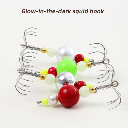 3 Piezas Jig De Calamar, Nocturno De Pesca De Pescado