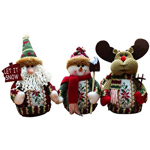 3pcs Set Lovely Christmas Dolls Toy Papá Noel Reno Muã...