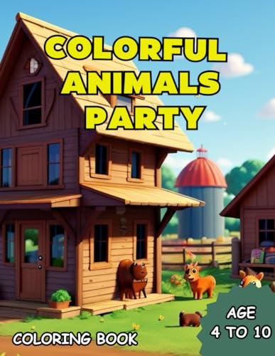 Colorful Animal Party: Coloring Book For Children, Of Differ