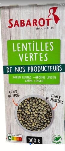 Kit 3 Unid Lentilhas Verde Da França 500 Gr ( Tipo Lê Puy ) 