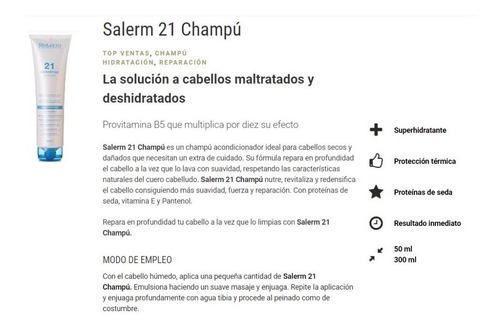 Kit Salerm 21 Ampolletas Boost + Shampoo Silk Protein 1lt
