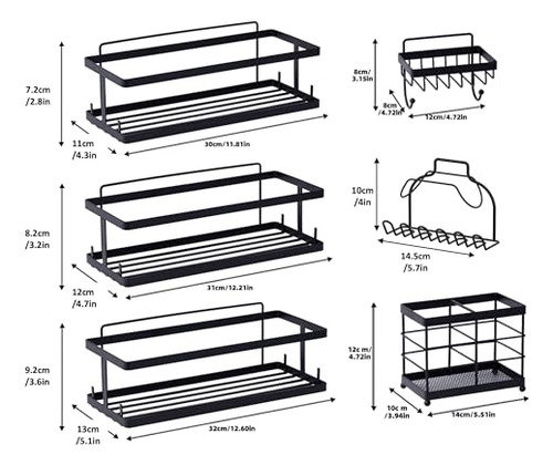 Conjunto De 6 Elementos Esenciales De Baño Comelyjewel, Cadd