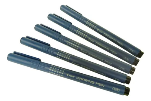 Pack X 5 Marcador Pilot Drawing Estilografo De Precision Negro