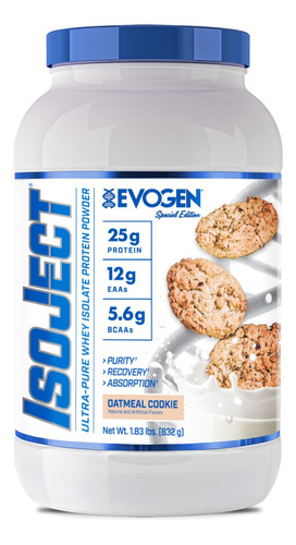 Proteina Isoject Evogen 26 Serv 1.83 Lb Sabor Oatmeal Cookie