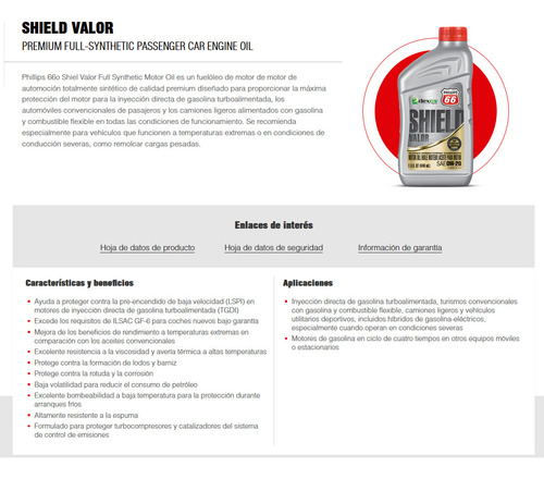 (5 Pzas) Aceite Para Motor 100% Sintético. Valor 10w-30