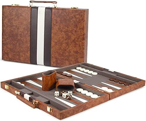 Amerous Backgammon Set, Juego De Mesa Clásico De 15 Pulgadas