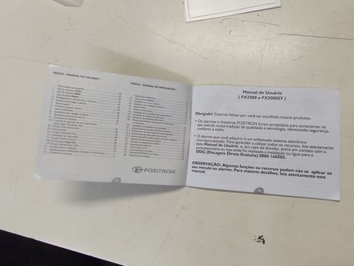 Manual Alarme Positron Uso E Estalacao Px 2000 Px 2000sv (Usado)
