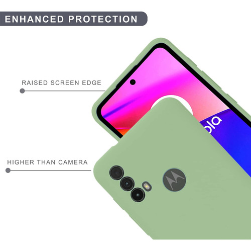 Funda Silicona Con Felpa Para Motorola Moto E40/e20 Verde Musgo E40/e20