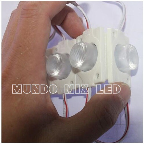 Imagem 5 de 6 de 20pçs Módulo Led 12v 3030 1,5w 1-led Frio 6500k Mega Lente