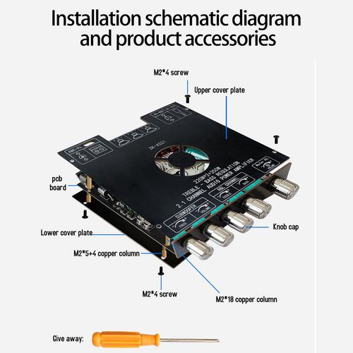 Alimentación Digital Compacta Zk-as21 Tpa3255 Bt De 2.1 Cana