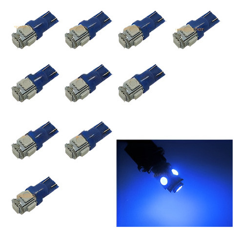 10 X Domo Led Azul Mapa Ligero De La Matrículas Bulbo 168 19