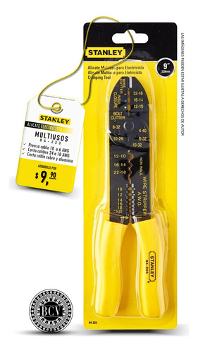 Alicate Multi-uso Para Electricistas 9-1/2 Stanley 84-223