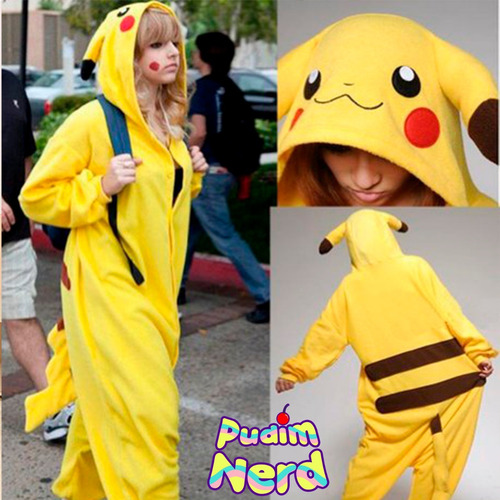 Pikachu Pijama Macacão Kigurumi - Pronta Entrega
