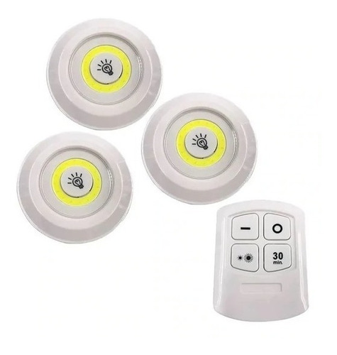 Imagen 1 de 7 de Luces Led Inalámbricas Con Mando A Distancia Juego De 3