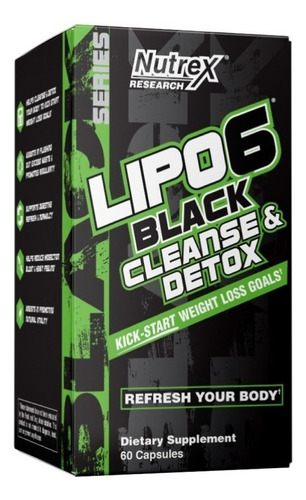 Nutrex Lipo-6 Black Cleanse & Detox - 60 Caps - Usa Sabor Sin Sabor