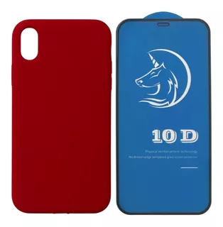 Silicone Case + Vidrio Premium Para iPhone