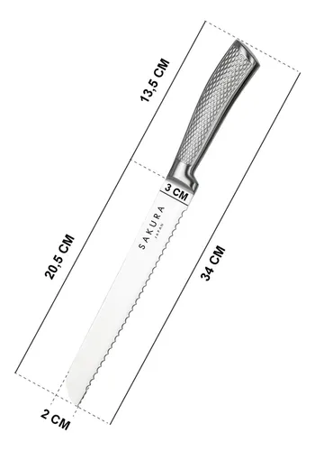 Cuchillo T-bone Para Pan Sakura Japones Acero Inoxidable