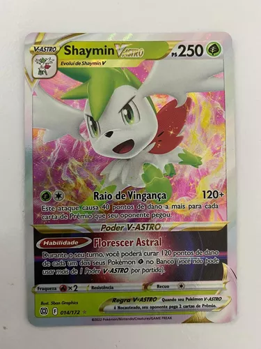 Carta Pokemon Shaymin V Astro Português Card Original Copag Astros  Cintilantes