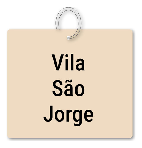 Chaveiro Vila São Jorge Mdf Brinde C/ Argola