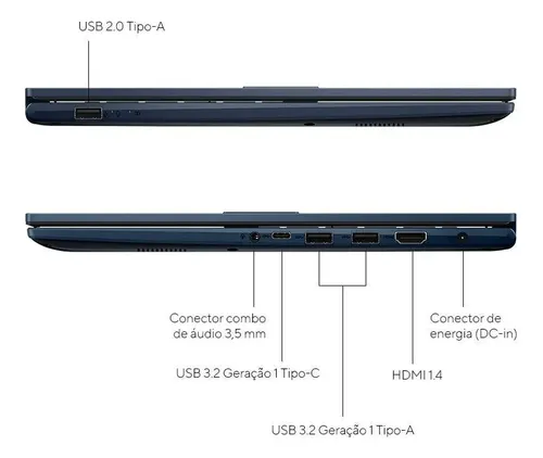 Notebook Asus Vivobook 15 Intel Core I5 1334u 16gb 512ssd