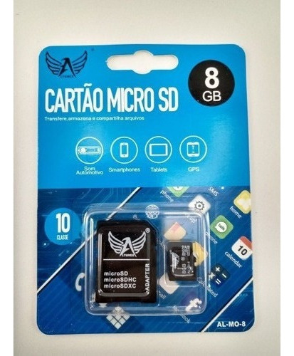 Cartão De Memória 8 Gb Adaptador Micro Sd Celular 