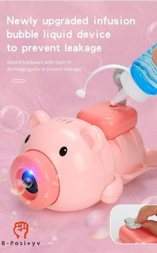 Juguete De Burbujas Para Niños Chanchito Luces Y Sonido
